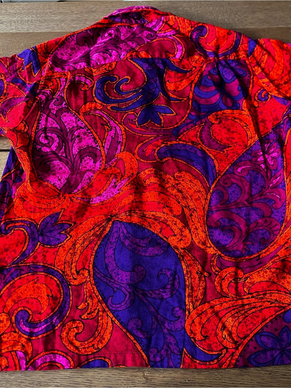 Rare Vintage Sun Fashions of Hawaii Tiki Paisley Short-Sleeve Shirt 1960’s - Picture 5 of 9